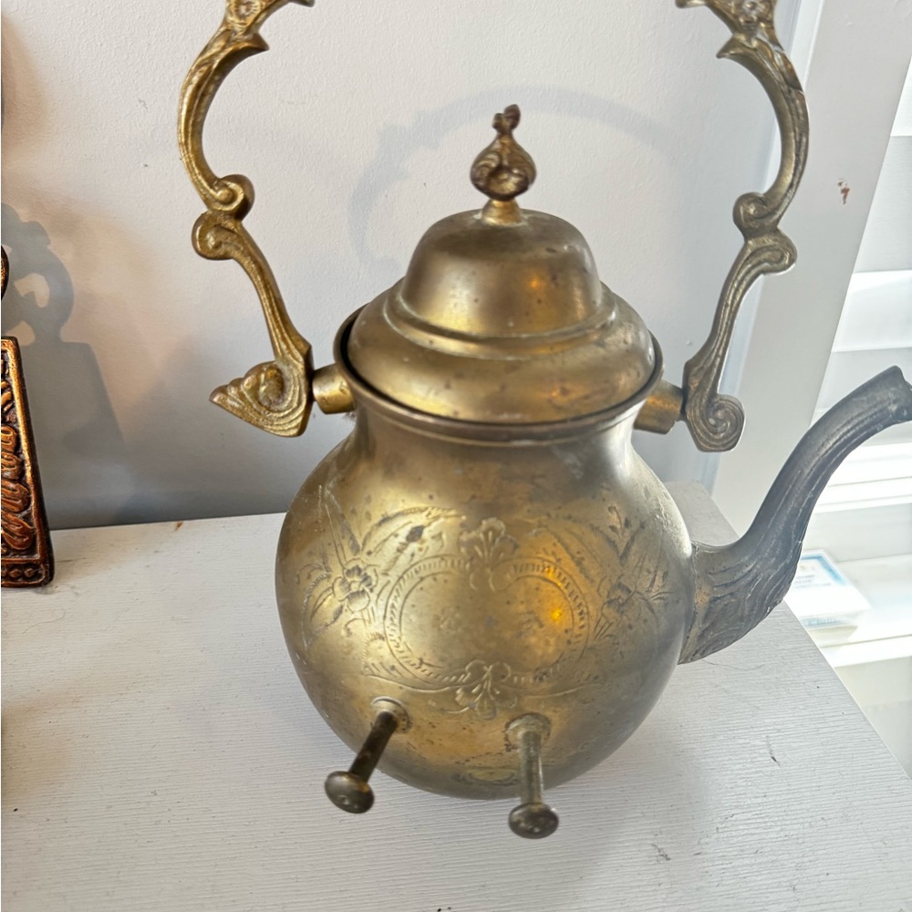 Unique Vintage Gold Teapot